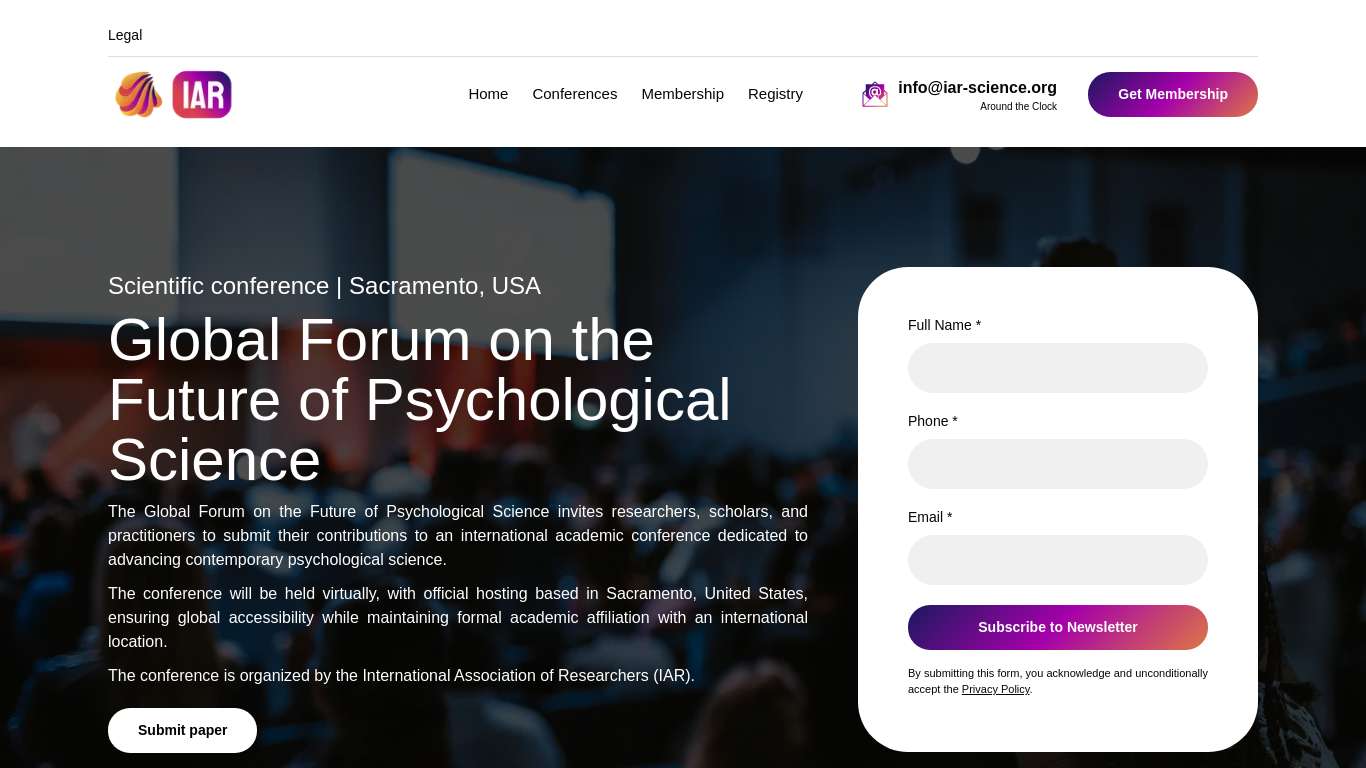 Global Forum on the Future of Psychological Science logo